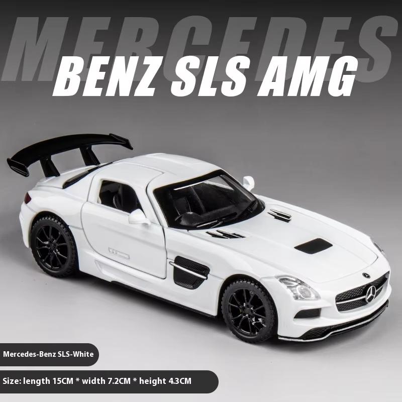 1:32 Mercedes Benz SLS AMG супер спортивный автомобиль литой модели автомобиля звук и свет детская игрушка украшения мальчик подарок коллекция хобби