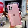 Роскошный прозрачный чехол для iPhone 11 12 13 14 15 16 Pro Max 14 Plus флуоресцентного цвета, мягкий противоударный чехол