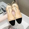 New High Heels Fairy Bag Head Small Fragrant Single Shoes Ins Thick Heel Side Empty Sandals Galoshes