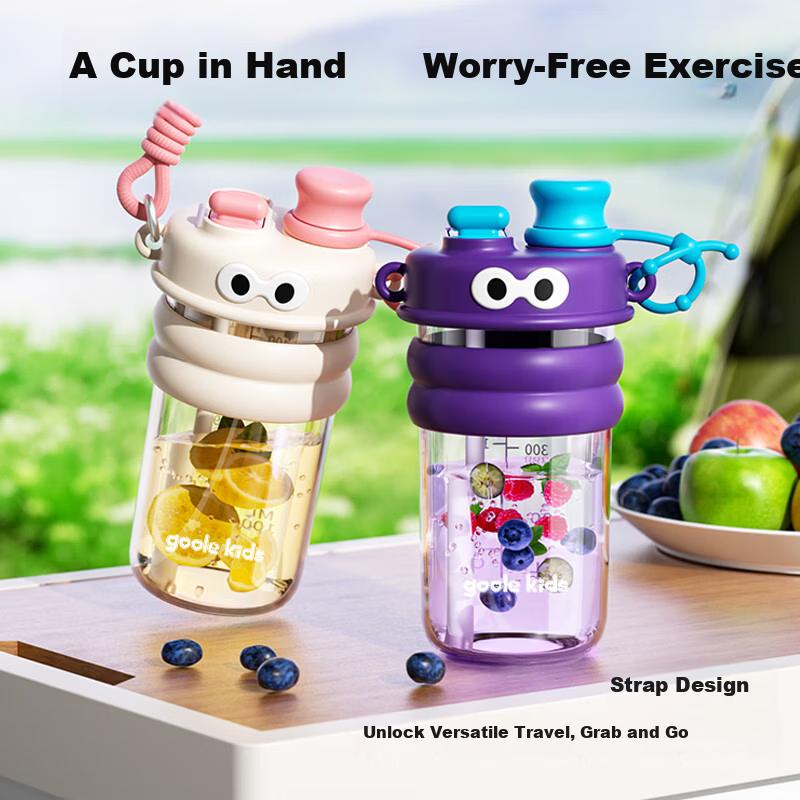 Goole Kids Children Straw Water Bottle Direct Drinking Water Cup Summer Outdoor Sports Large Capacity Kindergarten School Cup