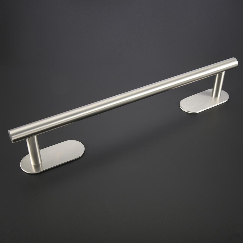 Stainless Steel Rectangle Bathroom Kitchen Single Bar Towel Rack Shelf Holder