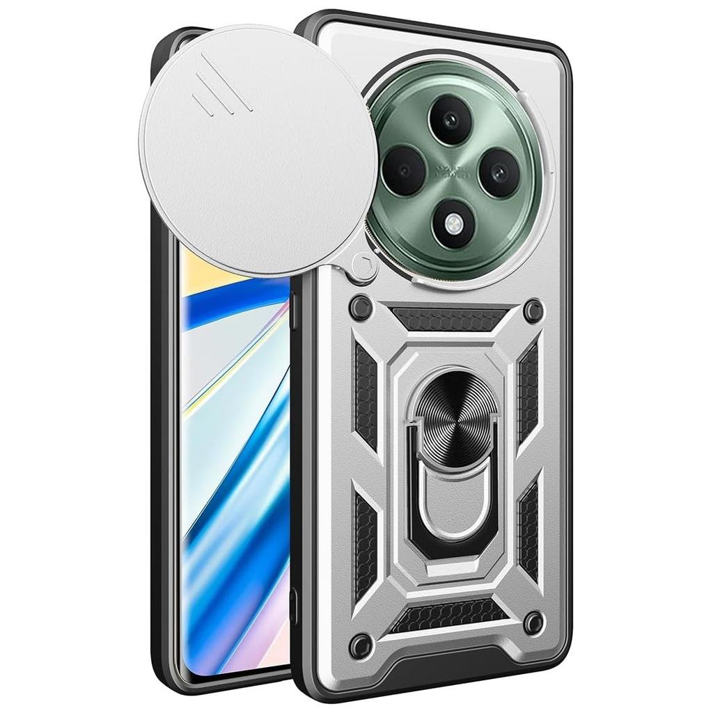 Бронированный чехол для OPPO Reno 12F 12FS G Reno12 F FS G Чехол Защита объектива С кольцом Магнитный держатель Coque Fundas