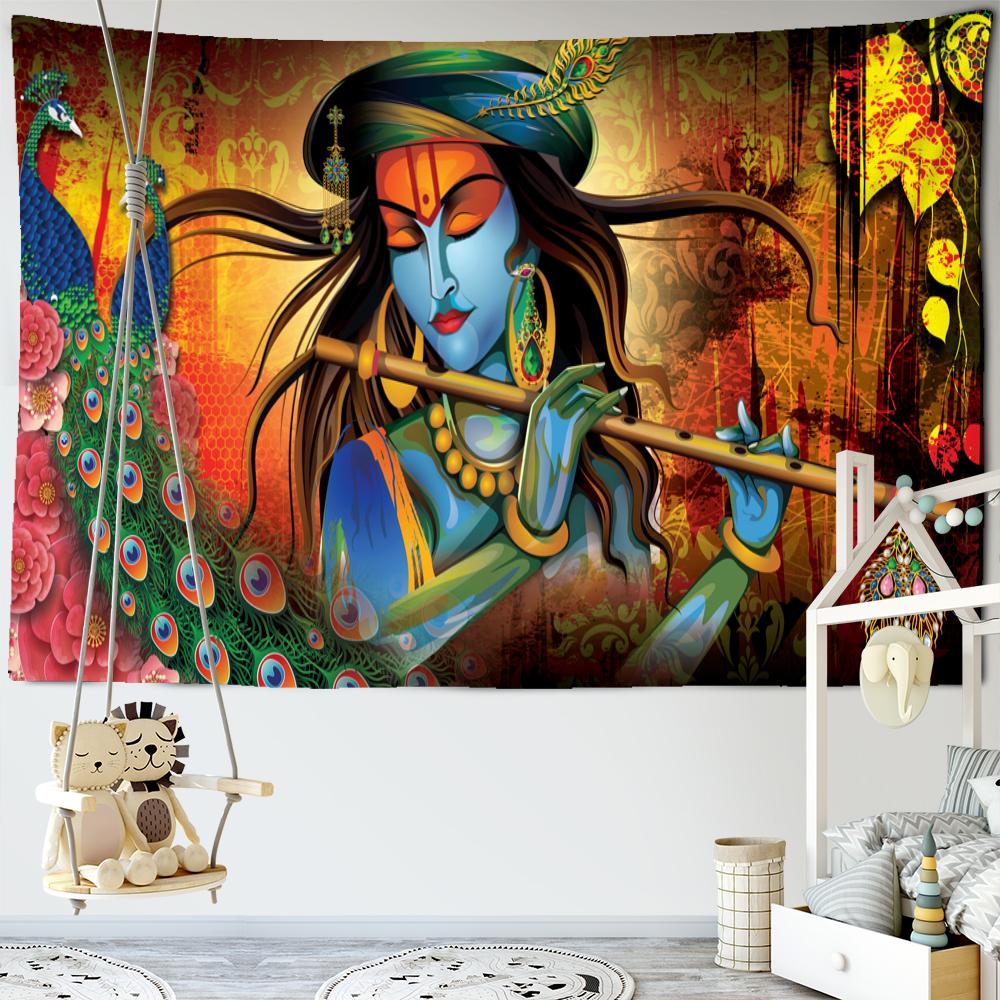 Красочный слон гобелен настенный принт бохо психоделический религиозный декор гостиной домашний декор