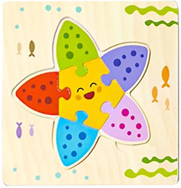 Baby Wooden Toys 3D Wood Puzzle Cartoon Animal Matching Game Intelligence Jigsaw Puzzle Toys For Children Educational