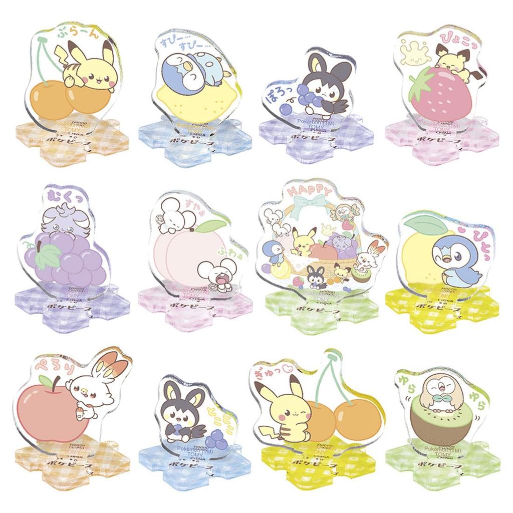 TAKARA TOMY Pocket Monsters Poke Piece Acrylic Stand Colorful Fruits Box - -