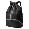 Sports Drawstring Backpack Bag with Shoes Compartment Wet Proof Pocket for Women Men Large Capacity String Swim Gym Sackpack Bag