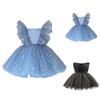 Little Girls' Dress Plain Tulle Dress Party Birthday Knee-length Sleeveless Princess Sweet Dresses