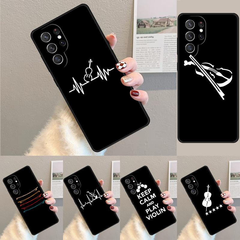 Крутой чехол для телефона Samsung Galaxy note 10 pro S26 Ultra S23 S24 FE S25 S21 S22 PLUS с рисунком скрипки и нотами, противоударный
