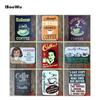 1pc Retro Metal Poster Coffee Sign Decor Plaque Vintage Tin Sign House Art License Poster Cafe Bar Metal Plates Wall Home Decor