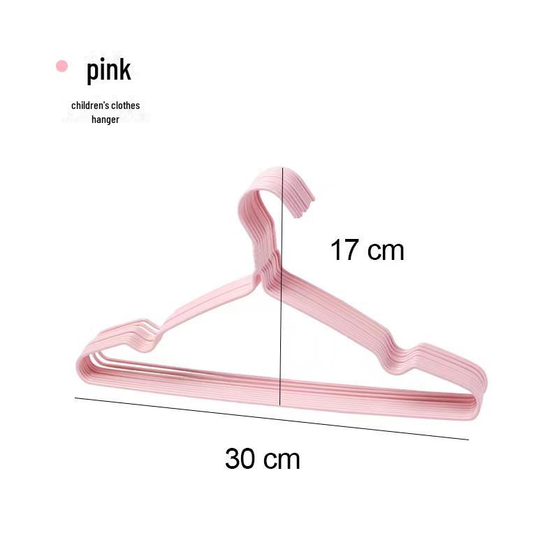 Нескользящая металлическая вешалка с пластиковыми крючками для взрослой и детской одежды