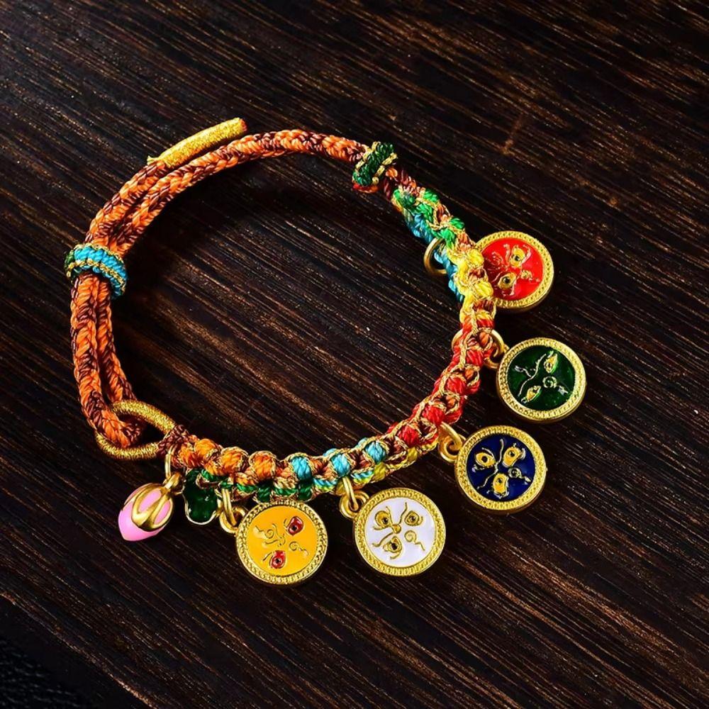 Ретро этнический стиль браслет богемный китайский стиль браслет мода плетеная ручная веревка пара
