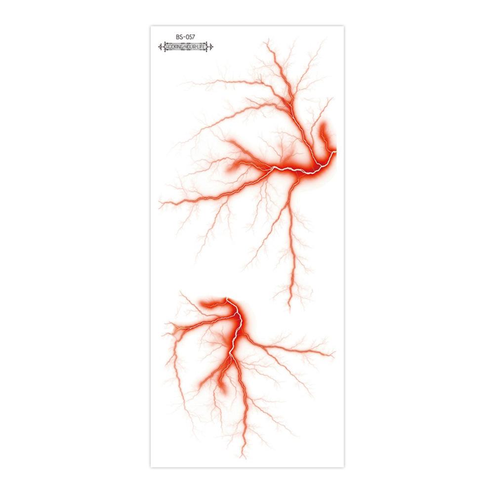 Водонепроницаемые тату-наклейки на Хэллоуин для группы Hunter Girl 2025 с венами и молниями