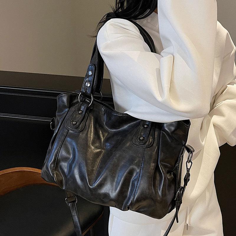 Высококачественная европейская, американская ретро-пустошь, портативная сумка-тоут большой вместимости, высококлассный темперамент, сумка-мессенджер из мягкой кожи