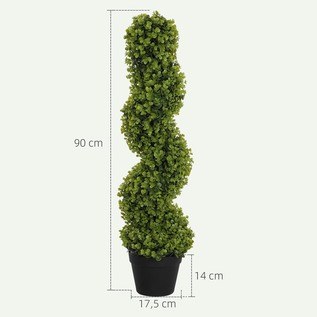 2-Piece Decorative Plant Set, Artificial Potted Plants, Artificial Plants for Home, Indoor, Outdoor, 90 cm, Green