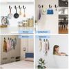 Kruodop 4 Pack Wall Hooks Wall Mounted Coat Hooks for Hanging Heavy Duty, Black Towel Hooks, Metal Single Coat Hanger with Screws Cup Retro for