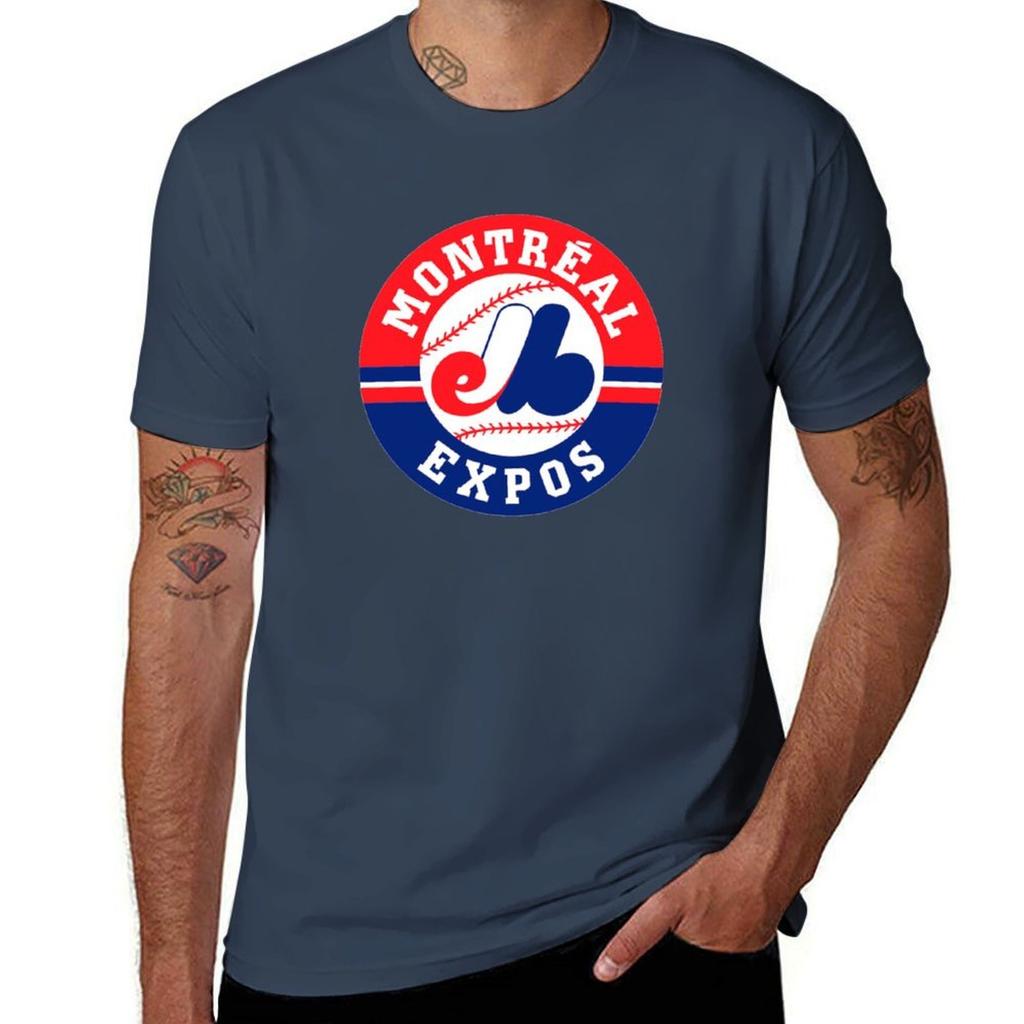 Винтажная футболка Montreal Expos для бейсбола, эластичная ткань, удобная футболка