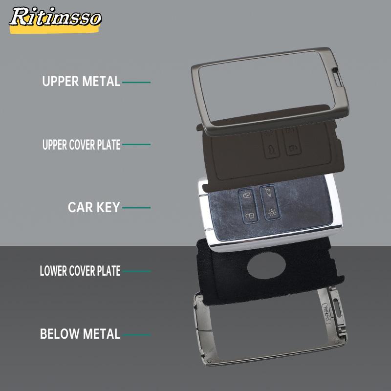 Для Renault Captur Koleos Kadjar Zoe Arkana Espace Clio Megane Grand Scenic Sandero Dacia Duster Card цинковый сплав автомобильный ключ чехол