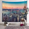 Гобелен с ночным освещением города, город, великолепная архитектура, гобелен для спальни, эстетика комнаты, украшение дома