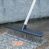 Long Handle Wire Brush with 50 Degree Ergonomic Angle Telescopic Stainless Steel Handle Wide Coverage Scrubbing Tool