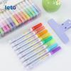 Набор флуоресцентных ручек Letu с двойной линией для ведения дневника и DIY-проектов - Водонепроницаемый, Идеально подходит для студентов и художников