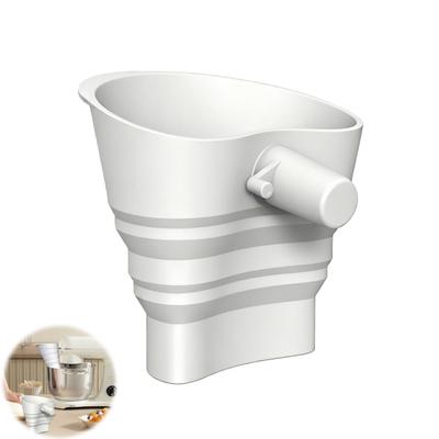Силиконовая мучная воронка для миксера KitchenAid 5-Qt, гибкая, складная, для наливания без брызг, с носиком, расположенным под углом 30 градусов, профессиональный инструмент для выпечки
