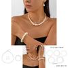 Retro Inspired Pearl Accessories Set With Handcrafted Multilayer Necklace And Ear Jewelry