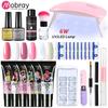 Набор поли УФ-гелей Mobray для маникюра, 15 мл, набор блестящих прозрачных гелей для ногтей для наращивания ногтей с лампой для сушки ногтей, инструменты для дизайна ногтей