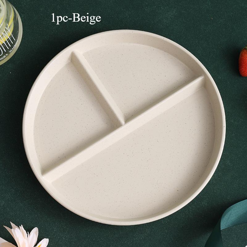 Круглая разделенная тарелка Тарелка для еды Тарелка для фруктового салата Посуда Керамическая тарелка Керамическая тарелка Тарелка для десерта Тарелка для безделушек