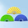 Solid Color Folding Fan Chinese Style Kung Fu Dance Performance Handheld Fan Portable Summer Cooling Fan Decoration Party Accessories