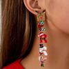 Bohemian Colored Letter & Cartoon Christmas Dangle Earrings