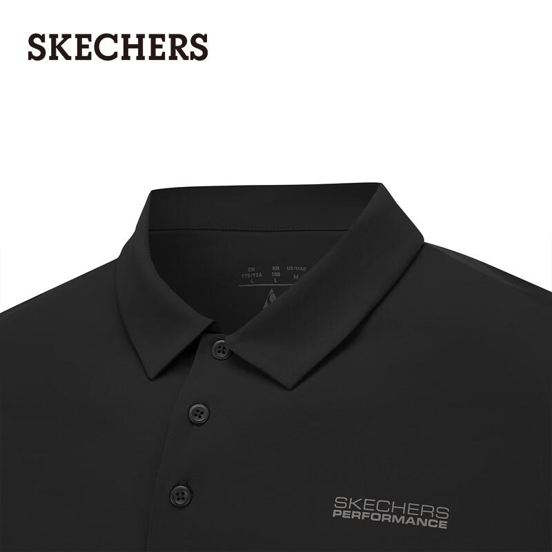 Skechers Мужская дышащая футболка-поло с коротким рукавом