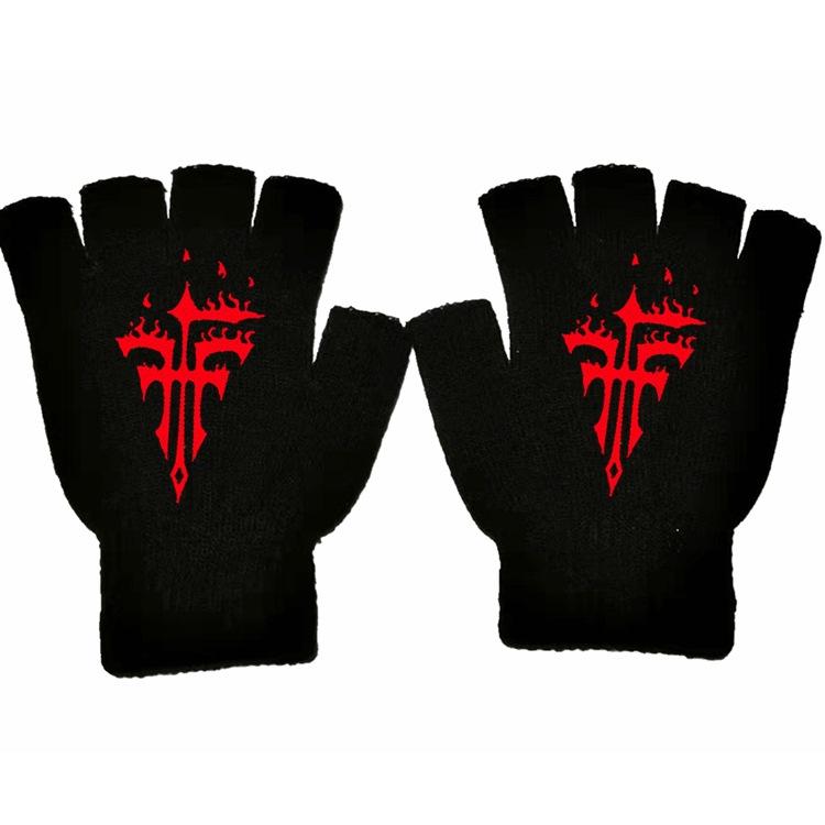 Наруто Саске Какаши Аниме Онлайн Игра Периферийные Перчатки Полупальцевые Хлопок Теплые Осенние и Зимние Студенты