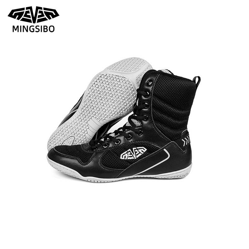 Breathable Non-Slip Wrestling & Boxing High-Top Shoes (Sizes 36-45) - Durable and Versatile for Fitness Training