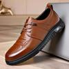 New Men's Shoes High-enhancing Leather Shoes Breathable Business Men's Shoes Breathable Soft Sole Comfortable Fashionable and Versatile