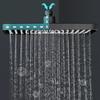 Rainfall Shower Head Big Panel Large Flow Supercharge Ceiling Mounted Shower head 360 Rotation High Pressure ABS Bathroom Faucet