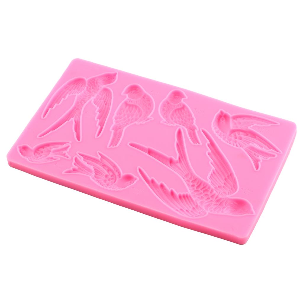 Силиконовые формы для птиц, форма для помадки в форме птиц для украшения торта, топпер для кексов, конфет, шоколадной жевательной резинки, форма для полимерной глины