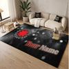 Custom Rug Red Hot Chili Peppers Pattern Print Name Text Soft Non‑Slip Floor Carpet for Home Indoor Decoration