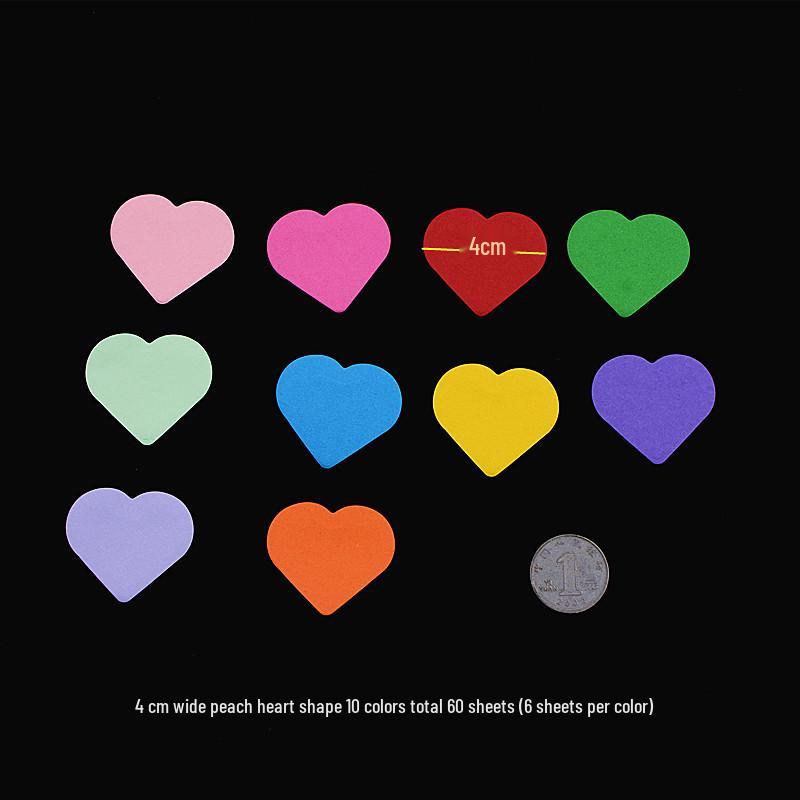 Плотный цветной картон: Формы Сердце, Звезда, Цветущая слива и Круглые формы для детского оригами и поделок