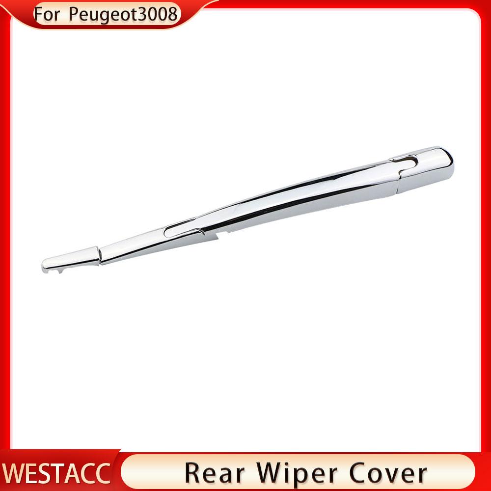 4 шт. хромированная накладка на стеклоочиститель заднего стекла автомобиля для Peugeot 3008 2013 2014 2015 наклейка на заднее лобовое стекло Стайлинг