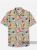 TEMU1116 European and American new fashion trend versatile men's Hawaiian shirt casual 1D printing short sleeve