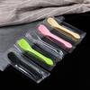 50Pcs Mini Plastic Spoons Flatware Spoons For Jelly Ice Cream Dessert Appetizer Spoon For Party Supplies Yellow Black Pink