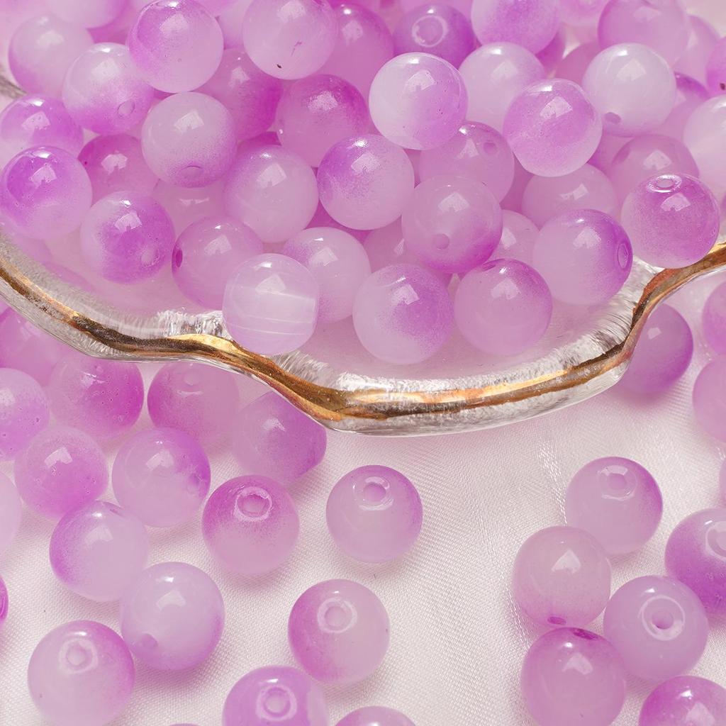Браслет из стеклянных бусин «половина сахара» с пузырьками желе 8-10 мм - круглые свободные бусины для аксессуаров ручной работы