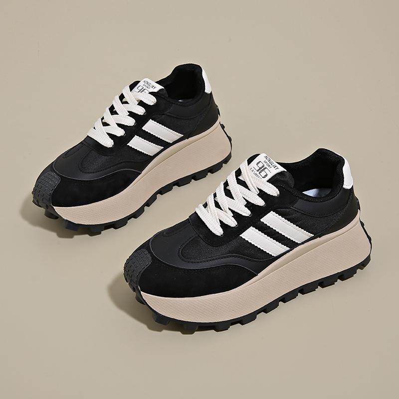 Мода CRLAYDK Мода Женские Нескользящие Туфли на Платформе для Ходьбы Повседневные Кроссовки для Увеличения Роста Удобные На Шнуровке Стильные Теннисные