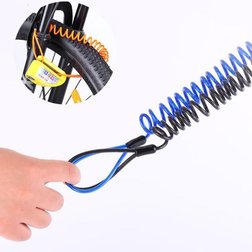 Anti-lost Bike Spring Reminder Cable Metal Disc Brake Lock Rope Universal