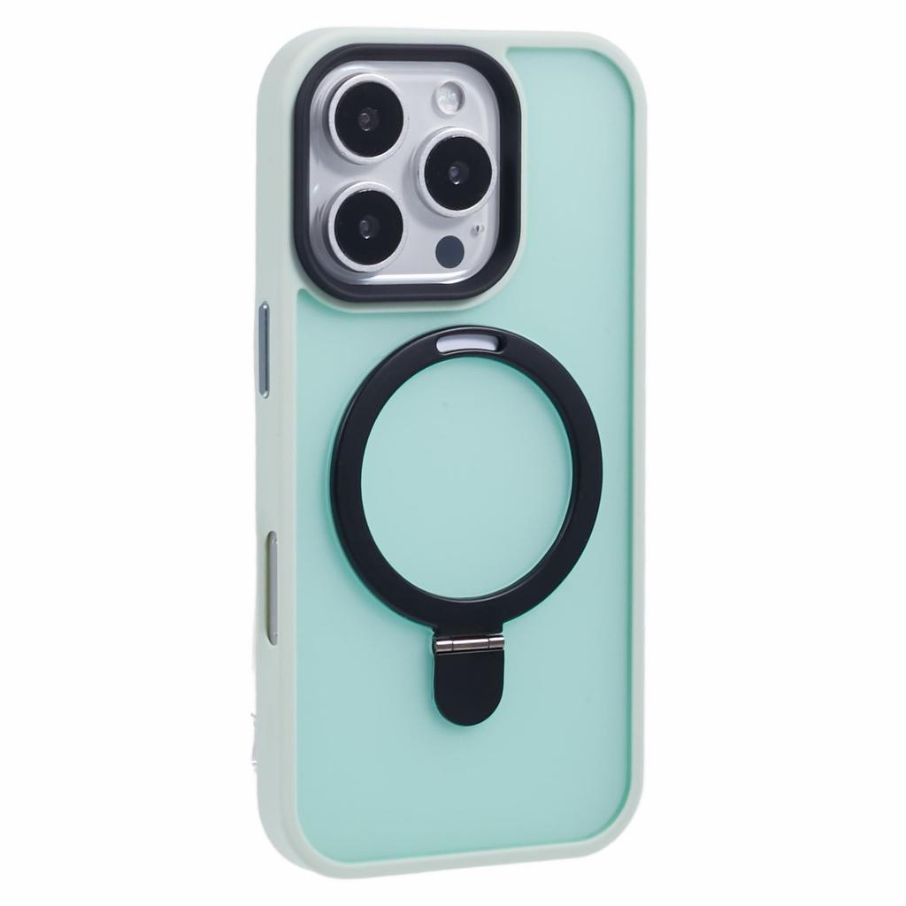 Для iPhone 16 Pro Магнитный чехол с подставкой ТПУ+ПК Чехол для телефона