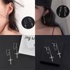 Female Handsome Personality Cross Chain Earrings Ear Clip Bungee No Pierced