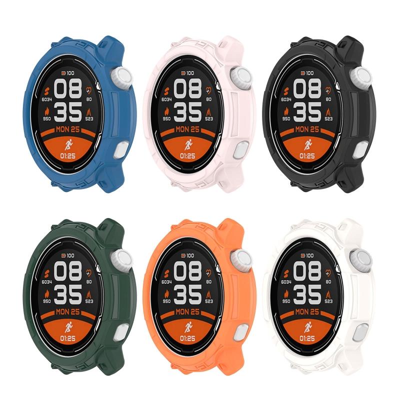 Screen Protector for Case Anti-scratch Frame Soft TPU Protective Cover Bumper for Shell for Coros Pace 2 for Smart Watch