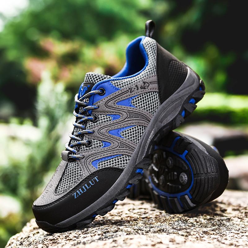 Уличная обувь для бездорожья. Уличная туристическая обувь. Дышащая мужская обувь. Нескользящая износостойкая подошва. Удобная внутренняя дышащая верхняя часть.