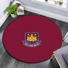 West Ham United FC Round Area Rug,Carpet Rug for Living Room Bedroom Sofa Playroom Decor,Non-slip Floor Mat