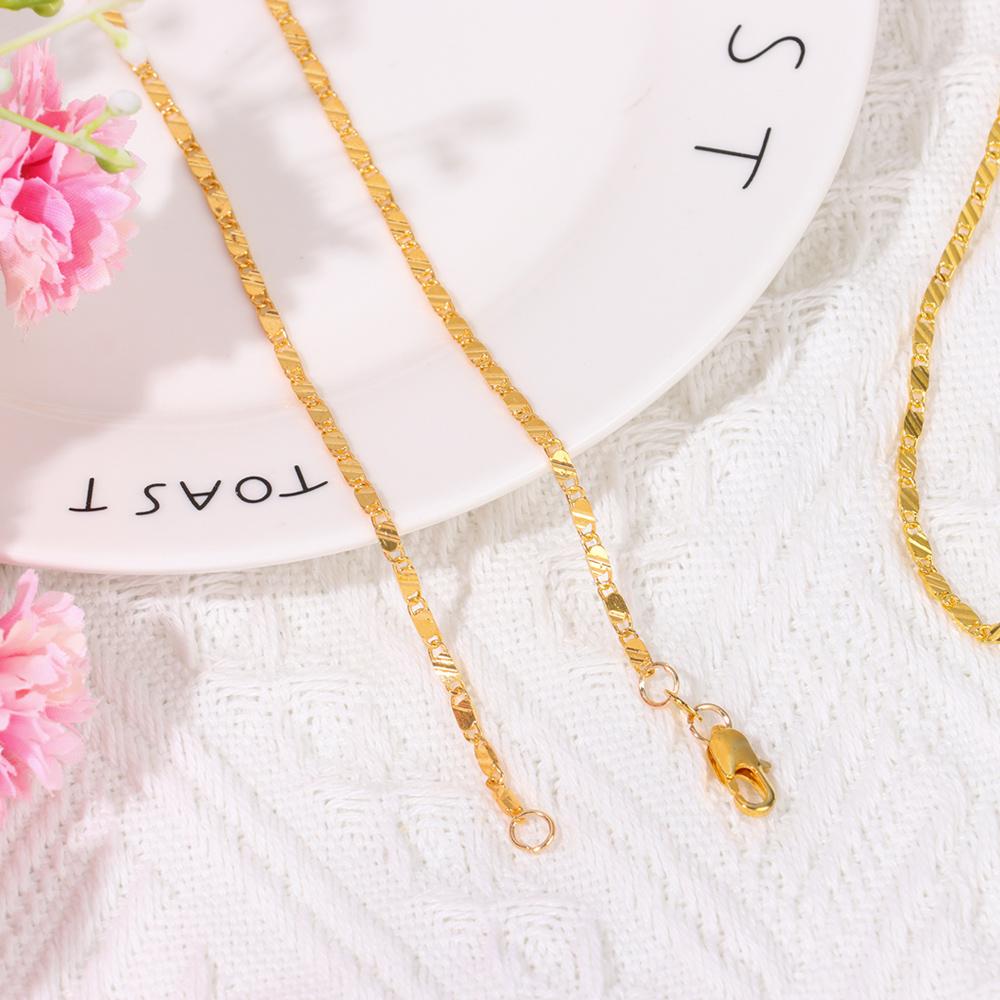 Fashion Exquisite Wholesale Chain Necklace Gold Filled Jewelry 16-30 Inches